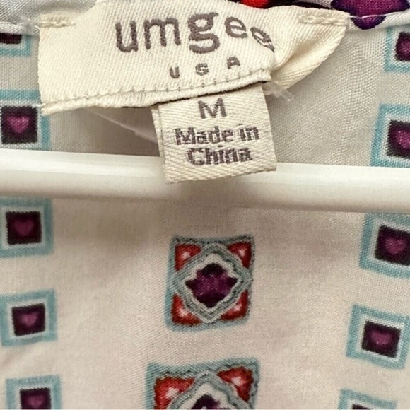 Umgee Summer Sleeveless Paisley Boho Geometric Dress Size M - Picture 14 of 16